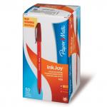 Ручка шариковая PAPER MATE Inkjoy 100, КРАСНАЯ, корпус тониров. красный, 0,7мм, линия 0,5мм,S0960910