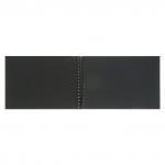 Блокнот для эскизов А4 210х297мм, 40л, 160г/м2, ЧЕРНАЯ тониров. бумага, гребень, Ночные коты,БЛ-8918