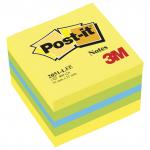 Блок самоклеящ. (стикер) POST-IT ORIGINAL "Лимон" 51х51 мм, 400 л., ассорти, 2051-L