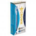 Ручка гелевая CROWN "Hi-Jell", СИНЯЯ, корпус прозр., узел 0,5мм, линия 0,35мм, HJR-500B, ш/к 05702