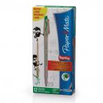 Ручка стираемая шариковая PAPER MATE Replay, ЗЕЛЕНАЯ, корпус бежевый, 1,2мм, линия 1мм, S0183001