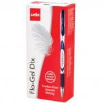 Ручка гелевая с грипом CELLO Flo Gel, СИНЯЯ,корп.с печатью,игольч.узел 0,5мм,линия 0,3мм,306265020/к