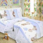 Детское постельное белье 1636/2 Мой ангелочек голубой поплин