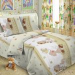 Детское постельное белье 1636/1 Мой ангелочек бежевый поплин