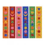 LADECOR Наклейка декоративная с глиттером, 12х22 см, 6 цветов