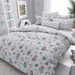 Комплект простыня 1.5 сп + 1 нав. 50/70 поплин 28329/2 Совята серые основа