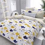 Комплект простыня 1.5 сп + 1 нав. 70/70 поплин 28319/1 Морской бой основа