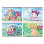 Альбом для рисования А4, 8 листов, 4 дизайна