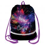 Мешок для обуви Berlingo "Cosmo", 400*510мм, расшир. дно, световозвр. лента, 1отд., карман на молнии, MS09424