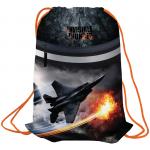 Мешок для обуви Berlingo "Fighter jet", 410*490мм, световозвращающая лента, 1 отд., карман на молнии, MS09332