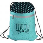 Мешок для обуви Berlingo "Meow", 410*490мм, световозвращающая лента, 1 отд., карман на молнии, MS09323