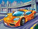"McLaren F1 GTR" живопись на холсте 30*40см