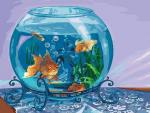 "Аквариум" живопись на холсте 30*40см