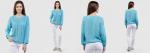 ДЖЕМПЕР ИЗ ВИСКОЗЫ OVERSIZE 3548 бирюзовый