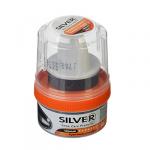 SILVER Крем-блеск для обуви, банка с губкой, 50мл, черный, 3005-01/2005-01