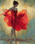Балерина в красном платье
