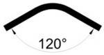 Аксессуар для алюминиевого карниза Д-2 LM Decor Закругление 120 градусов. Н120
