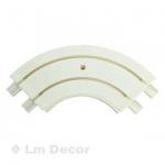 Эркерный угол внутренний 2-х рядный для ПВХ карниза