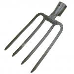 Акция 5%. Вилы копальные 4-х рогие, без черенка, тулейка д4 см, серый (Китай)