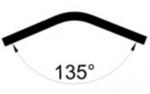 Аксессуар для карниза Д-2 Закругление 135 градусов. Н135