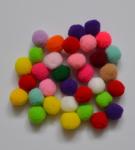 Аппликация помпоны, цвета в асс,  15 мм, упак 5 шт