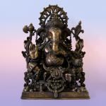 Ганеш DIG-16400 четырехрукий статуэтка из бронзы процветание 50cm 25.35кг