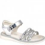 20-461B серебро Босоножки для девочек (34-37)/8