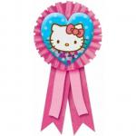 Игрушка Значок Hello Kitty с розовой лентой