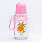 Бутылочка для кормления 125 мл., стекло, цвет МИКС
