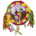 Игра Пиньята Маша и Медведь с лентами складная