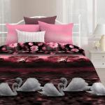 КПБ 1.5 био комфорт "Любимый дом" (70х70) рис. 11874-1/11890-2 Лебединая верность