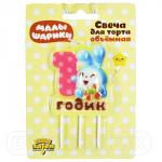 Свеча Малышарики 1 годик 1502-2504