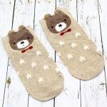 Короткие носки "Short Brown" Миша с бантиком