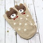 Короткие носки "Short Brown" Миша с бантиком