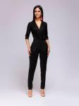 Комбинезон черный с рукавами 1/2 и карманами