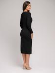***Платье черное длины миди с длинными рукавами