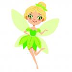 Алмазная мозайка DA-8014 Фея зеленая 20*20