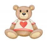 DA-8007 Алмазная мозайка 20*20 Мишка в свитере с сердечком