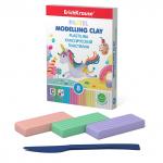 Классический пластилин ErichKrause® Pastel 6 цветов + 2 белых со стеком, 144 г