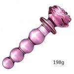 *Анальная ёлочка из стекла c розой, GB-114