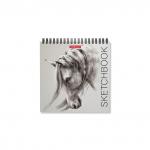 Альбом для эскизов на спирали ErichKrause® Wild Horse, 170х170 мм, 40 листов