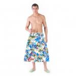 Вафельная накидка на резинке для бани и сауны мужская 5477/1