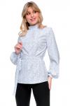 Блуза Изабель (белый/синий горох) Б11-138/2