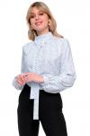Блуза Изабель (белый/синий горох) Б11-138/2