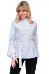 Блуза Изабель (белый/синий горох) Б11-138/2