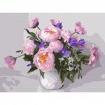 KH0771 Картина по номерам (15х20) ПИОНЫ С КОЛОКОЛЬЧИКАМИ ( 16 цветов ) 1/100