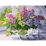 KH0784 Картина по номерам (15х20) МАХРОВАЯ СИРЕНЬ ( 15 цветов ) 1/100
