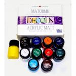 Декола Набор акрил матовый картон 12 шт х20 мл