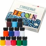 Декола Набор акрил глянцевый картон 12 шт х20 мл