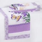 К-т полотенец "Сиреневая дымка" 50*60 см - 3 шт. рогожка хлопок 100%